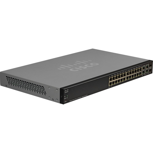 SF300-24 24-port 10/100 Managed Switch with Gigabit Uplinks ราคา 8,580 บาท