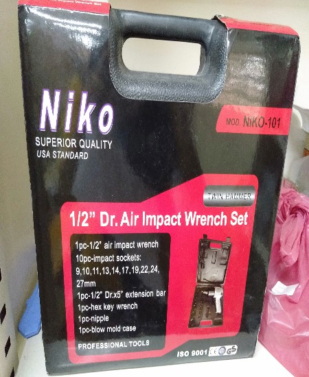 NIKO 1/2\quot;DR.AIR IMPACT WRENCH SET MODEL: NIKO-101 ราคา3000บาท