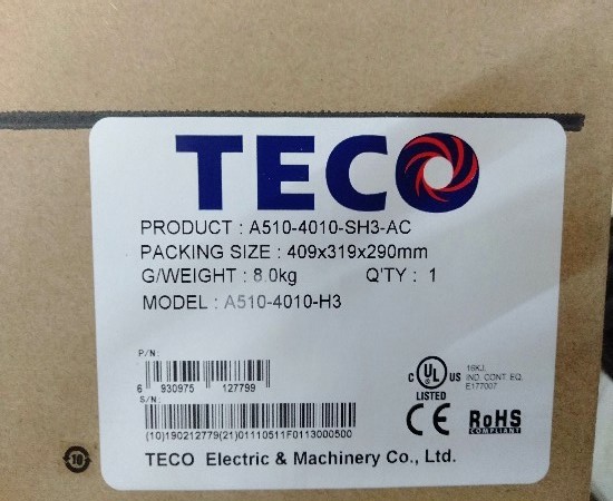 TECO  A510-4010-H3 10HP 7.5KW 380V ราคา 20330 บาท