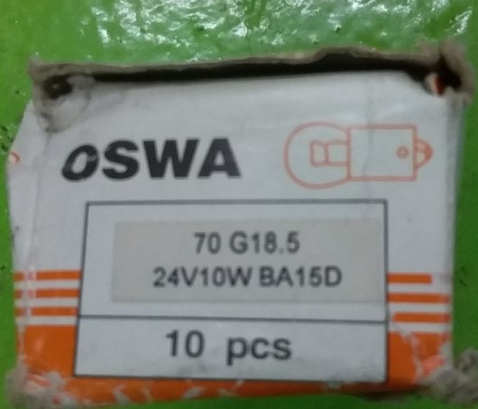 OSWA 70 G18.5 24V 10W BA15D ราคา 30 บาท
