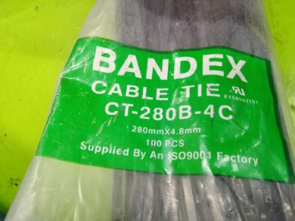 BANDEX CABLE TIE CT-280B-4C สีดำ ราคา 1.30 บาท