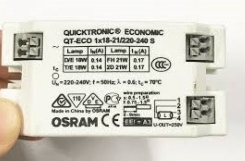 OSRAM QT-ECO 1X18-21/220-240 SVS50 ราคา 850 บาท