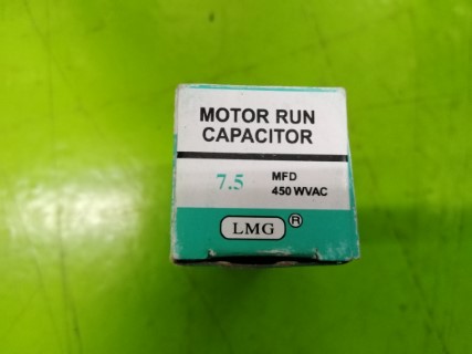 LMG MOTOR RUN CAPACITOR 7.5 MFD 450WVAC ราคา 200 บาท