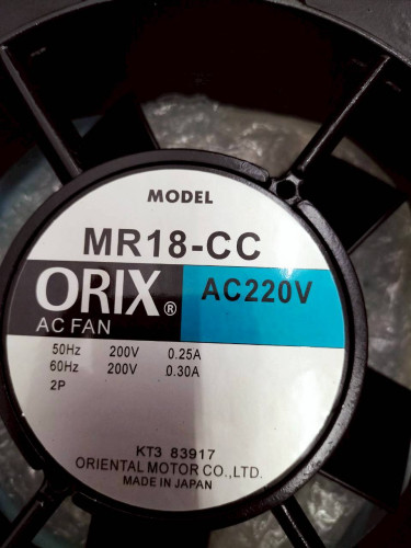 ORIX AC FAN MODEL: MR18-CC AC220V ราคา 2,850.00 บาท