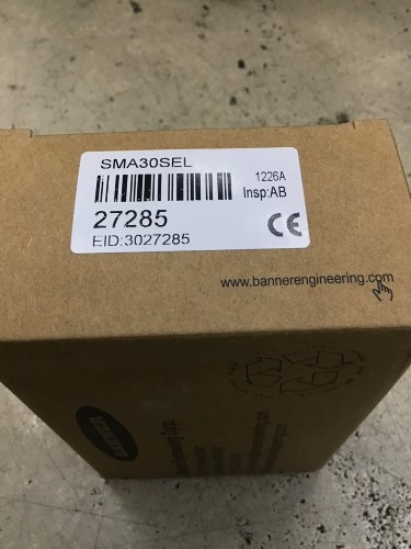Sensore Fotoelettrico Banner Engineering SMA30SEL – Nuovo Surplus, Scatola Originale, 240VAC, 150m