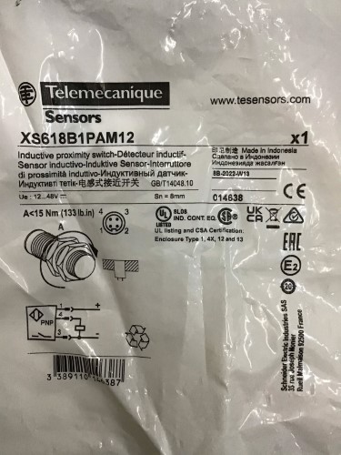 New In Box SCHNEIDER XS618B1PBM12 Inductive Sensor - Foto 3