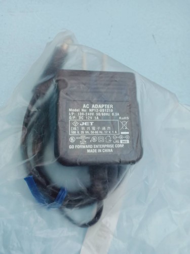 JET POWER SUPPLY AC ADAPTER MODEL: NP12-US1210 I/P:100-240V 50/60HZ 0 ...