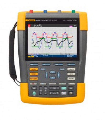 Fluke 190-504-III-S Color ScopeMeter with FlukeView-2 software package, 500 MHz, 4 channel