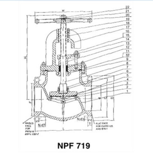 "NIBCO" Globe Valve,NPF-719, 6" ราคา 11,950 บาท