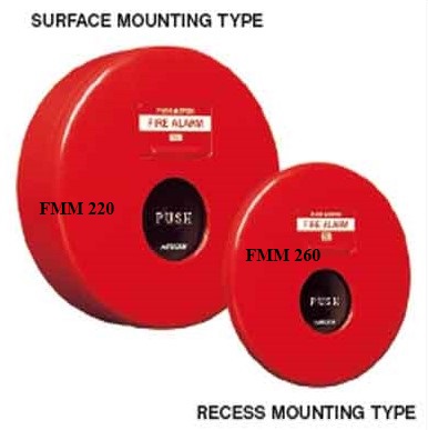 Manual Fire Alarm Box FMM 260 (แบบฝังผนัง)