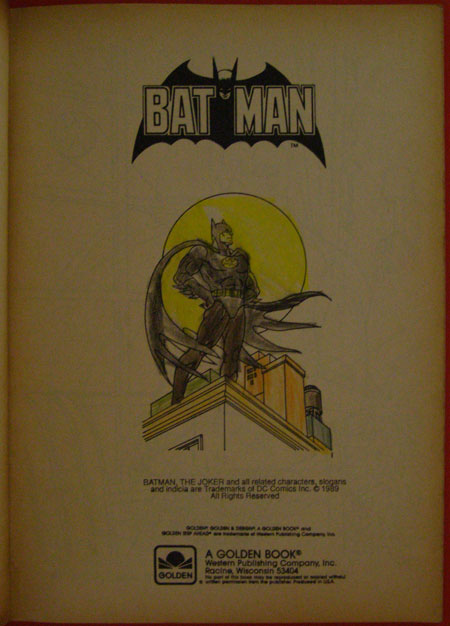 สมุดภาพฝึกระบายสี  BAT  MAN 1