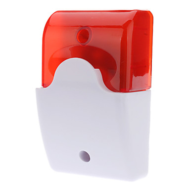 Mini siren with half strobe 12VDC 110dB ABS Housing - Red