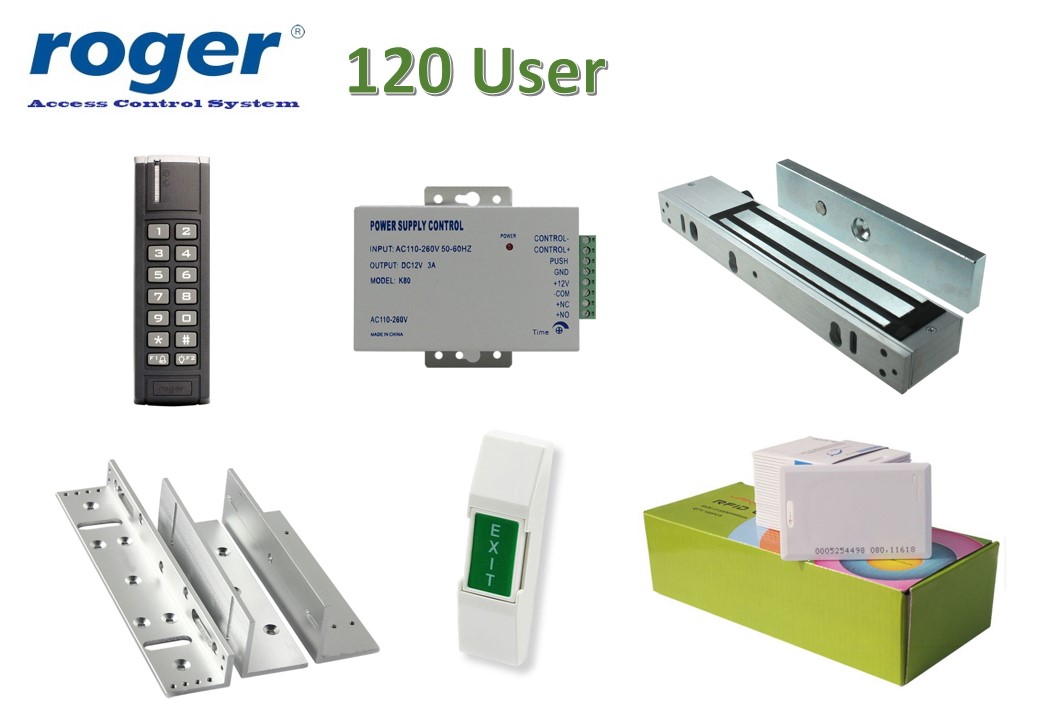 Roger Access Control Outdoor พร้อมอุปกรณ์ประตู ชุดโปรโมชั่น 1