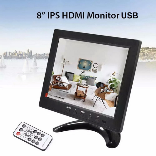 Monitor LED 8 นิ้ว TFT IPS HD (4:3)Signal input VGA,AV,PC, HDMi,TV, ( MODEL: H8006 ) รับประกัน 1 ปี
