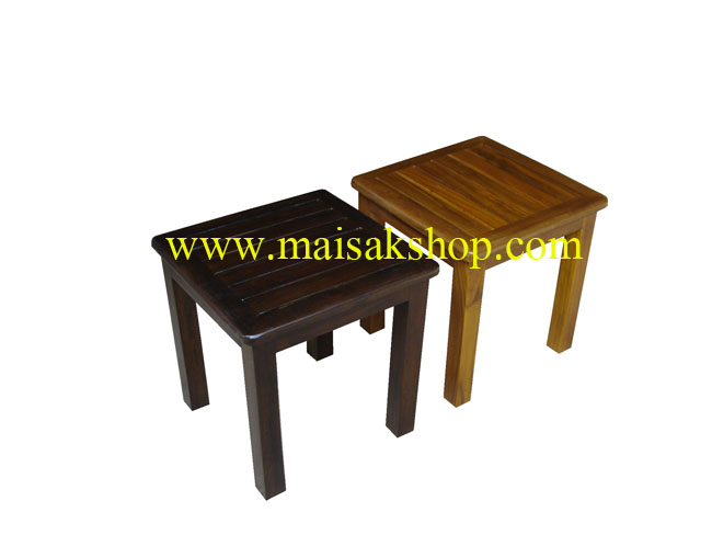 เฟอร์นิเจอร์ไม้สัก (Furniture) โต๊ะ, โต๊ะวางของไม้สัก แบบสีเหลี่ยมธรรมดา