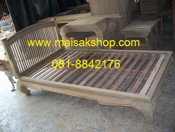 เฟอร์นิเจอร์ไม้สัก(Furniture) เตียง,เตียงนอน,เตียงนอนไม้สักหัวไม้ชี่โค้ง 1