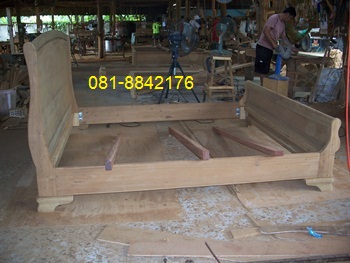 เฟอร์นิเจอร์ไม้สัก(Furniture) เตียง,เตียงนอน,เตียงนอนไม้สักลายหลุยส์2 1