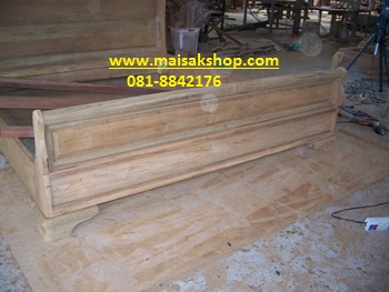 เฟอร์นิเจอร์ไม้สัก(Furniture) เตียง,เตียงนอน,เตียงนอนไม้สักลายหลุยส์2 2