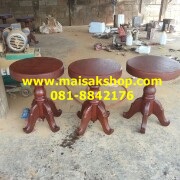 เฟอร์นิเจอร์ไม้สัก(Furniture)  โต๊ะวางของทรงกลมไม้สัก