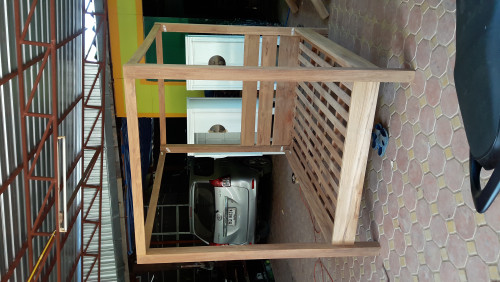 เตียงนอนไม้สักตั่งขาคู้ไม้สัก 1