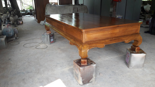 เตียงนอนไม้สักตั่งขาคู้ไม้สัก 2