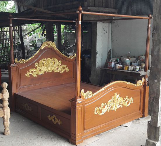 เตียงนอนไม้สักมีเสามีหลายขนาดให้เลือก _Copy_Copy_Copy_Copy 1