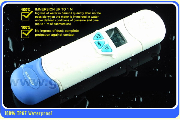มิเตอร์วัดกรดด่าง (pH) ระบบดิจิตอล กันน้ำ 100 รุ่น AZ-81 ฟรี! Calibrate Solutions 4,7,10 2