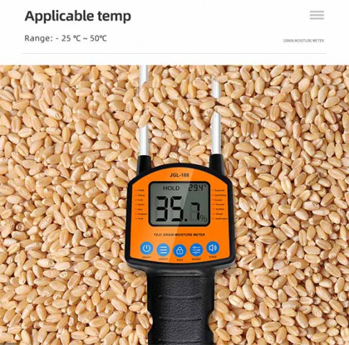 เครื่องวัดความชื้นเมล็ดธัญพืช รุ่น G-188 ใช้วัดความชื้นข้าวโพด ข้าวเปลือก ถั่วเหลือง ถั่ว อาหารสัตว์ 3