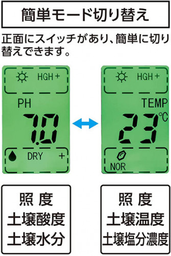 เครื่องวัดดิน 5in1 จากญี่ปุ่น ใช้วัด pH ความเค็ม ความชื้น อุณหภูมิดิน แสงสว่าง ยี่ห้อ Shinwa ชินวะ 4