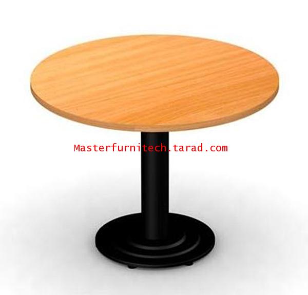 โต๊ะประชุมกลมแบบขาแชมเปญเหล็ก พ่นดำ รุ่น DL6