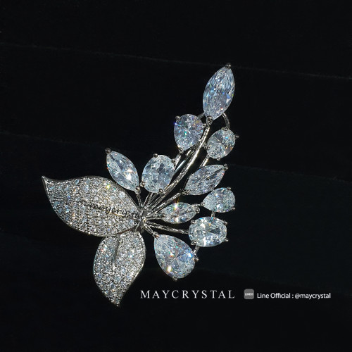 เข็มกลัดคริสตัลแบรนด์แท้, Crystal Zirconia จากประเทศออสเตรีย (Embellished with Crystals from Austria