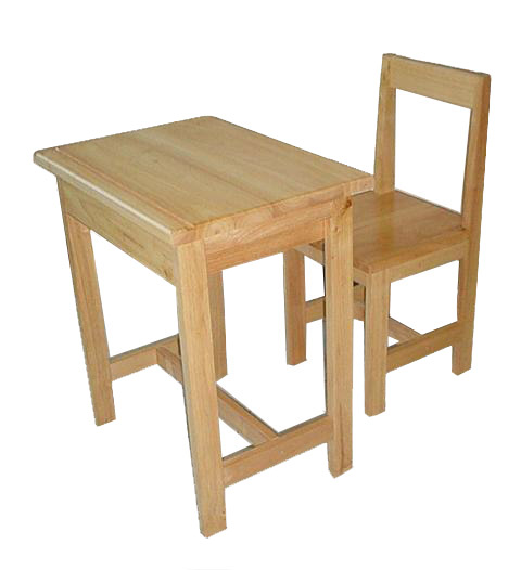 MD2-004 โต๊ะเก้าอี้นักเรียนไม้ยางพาราทั้งตัว ระดับประถมศึกษา