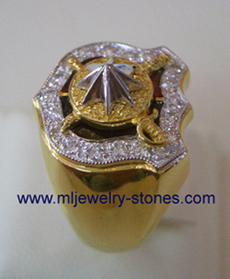 แหวนตำรวจล้อมเพชรแท้ตัวเรือนทอง 2