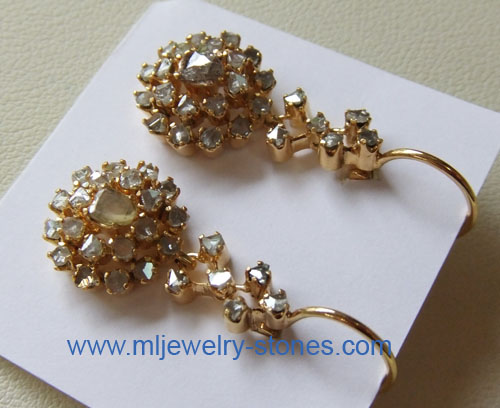 ต่างหูเพชรซีกโบราณ(ซุมบังซายับ) 4