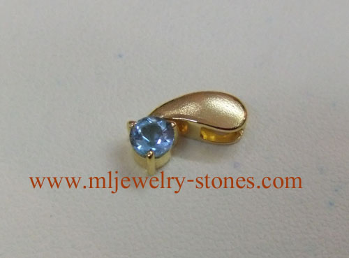 จี้พลอยบลูโทแพส (Blue Topaz) 3