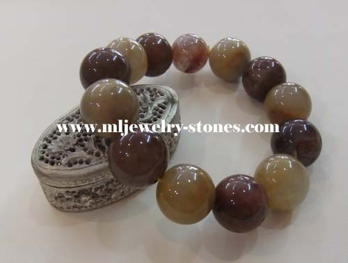 สร้อยข้อมือหินไหมทอง-ไหมนาก