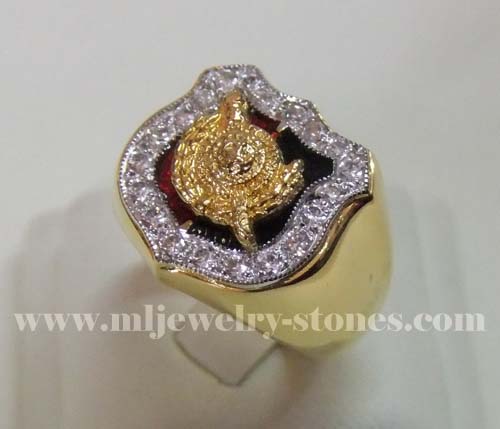 แหวนตราโล่ตำรวจล้อมเพชรแท้ แหวนรุ่น แหวนนายสิบตำรวจ 2