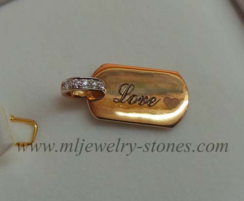 จี้นากพิงค์โกลด์ยิงเลเซอร์  (งานลูกค้าสั่งทำ) 1