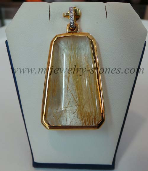 จี้ไหมทองประดับเพชรแท้ 0.05 cts.