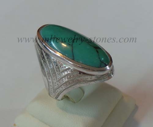 แหวนเทอร์ควอยซ์แท้(Turquoise) ตัวเรือนเงินแท้ 1