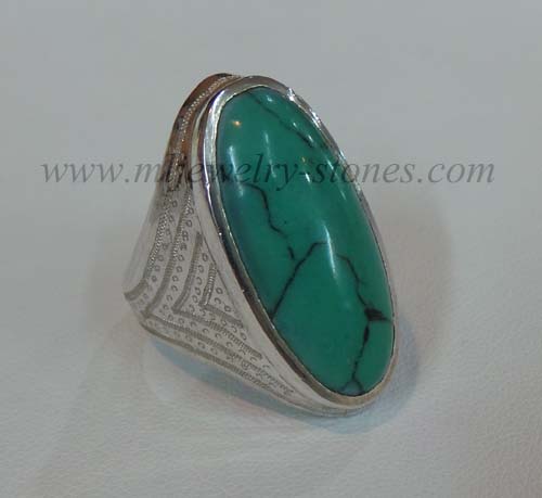 แหวนเทอร์ควอยซ์แท้(Turquoise) ตัวเรือนเงินแท้ 2