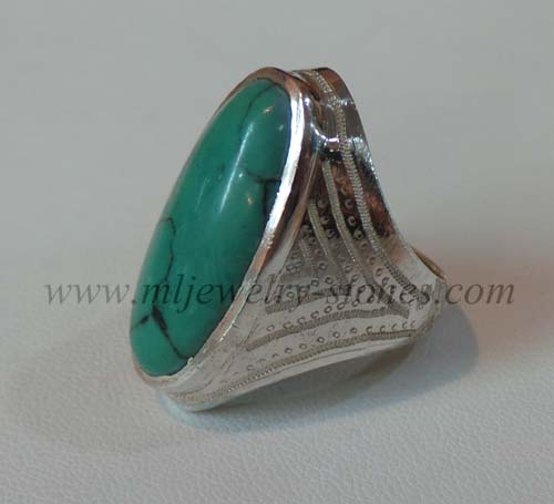แหวนเทอร์ควอยซ์แท้(Turquoise) ตัวเรือนเงินแท้ 3
