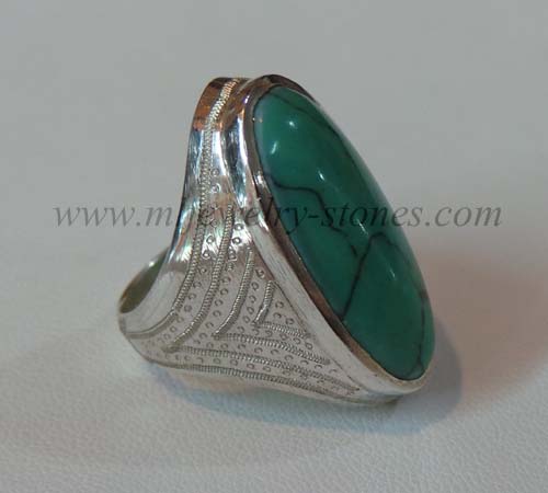 แหวนเทอร์ควอยซ์แท้(Turquoise) ตัวเรือนเงินแท้ 4