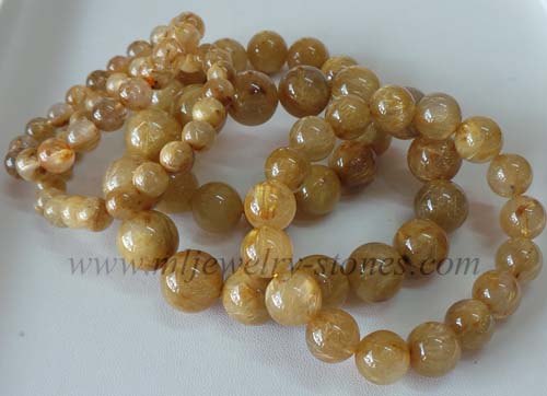 สร้อยข้อมือไหมทองบราซิล (Rutile quarts) เกรด AAA 1