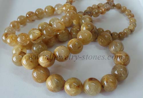 สร้อยข้อมือไหมทองบราซิล (Rutile quarts) เกรด AAA 2