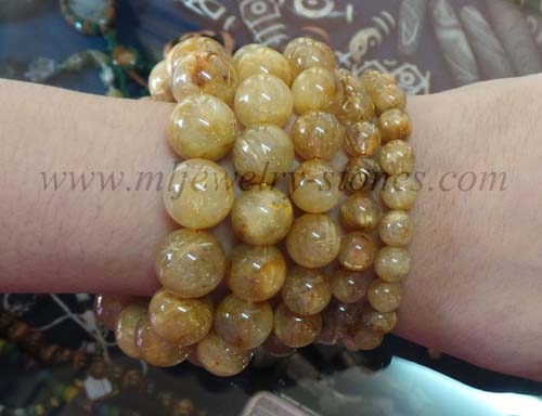 สร้อยข้อมือไหมทองบราซิล (Rutile quarts) เกรด AAA 4