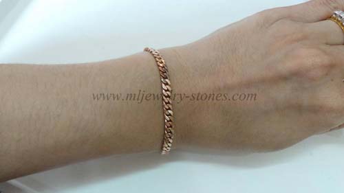 สร้อยข้อมือนากแท้ มือสองสภาพ 95  ลายเลสแบน น้ำหนัก 8.5 กรัม ความยาว 6.5 นิ้ว 3