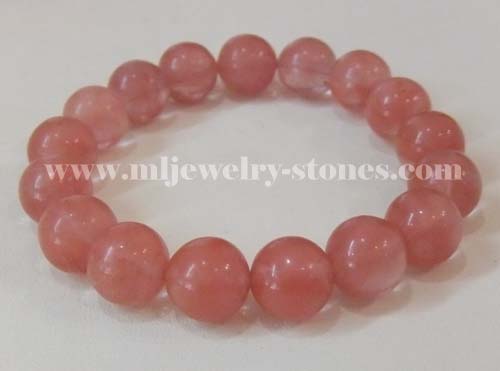 สร้อยข้อมือหินสตรอเบอร์รี่ควอทซ์ Strawberry Quartz  ขนาด 12 มิล 1