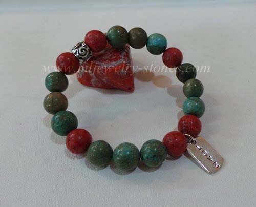 สร้อยข้อมือหินคริสโซโคลล่า(Chrysocolla)