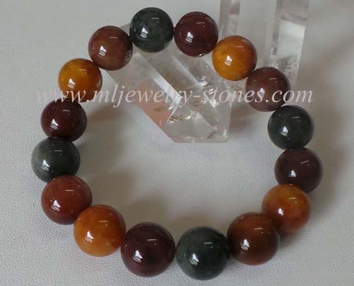 สร้อยข้อมือไหม 5 สี (Rutile quarts) ทรงกลม 13 มิล